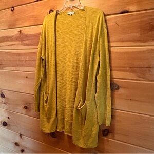 Madewell Gold Knit Cardigan Sweater cotton blend. Women’s size Small.